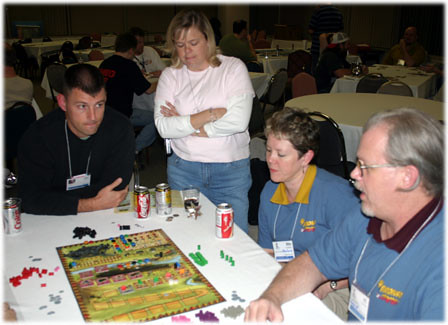 Caylus with Jim, Jill, Rita and KC