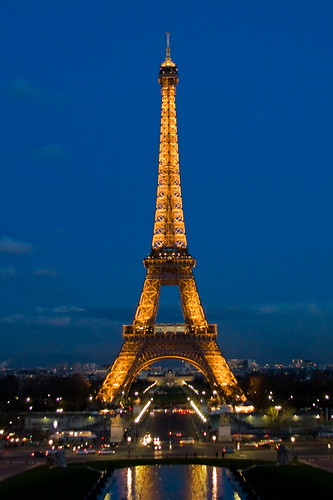 Night shot of the tower