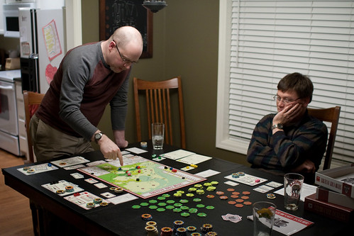 Doug and George playing Steam Over Holland