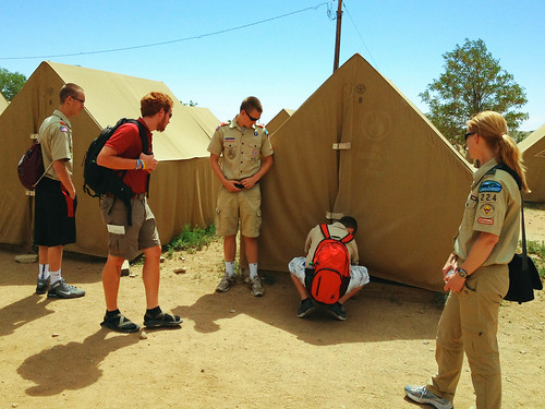 Platform tents in base camp