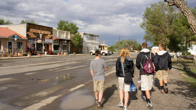 Walking to dinner